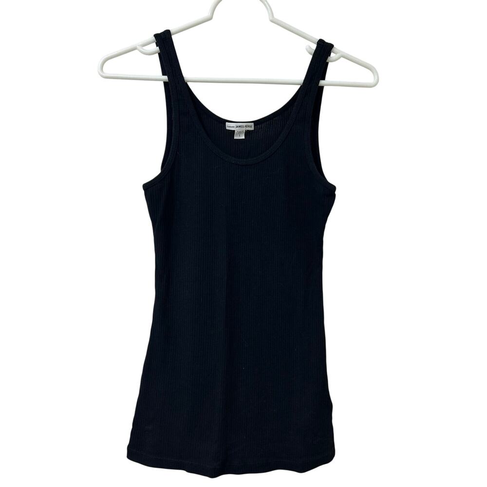 Standard James Perse Womens Size 1/ Small Black Ribbed Tank Top Capsule Minimal